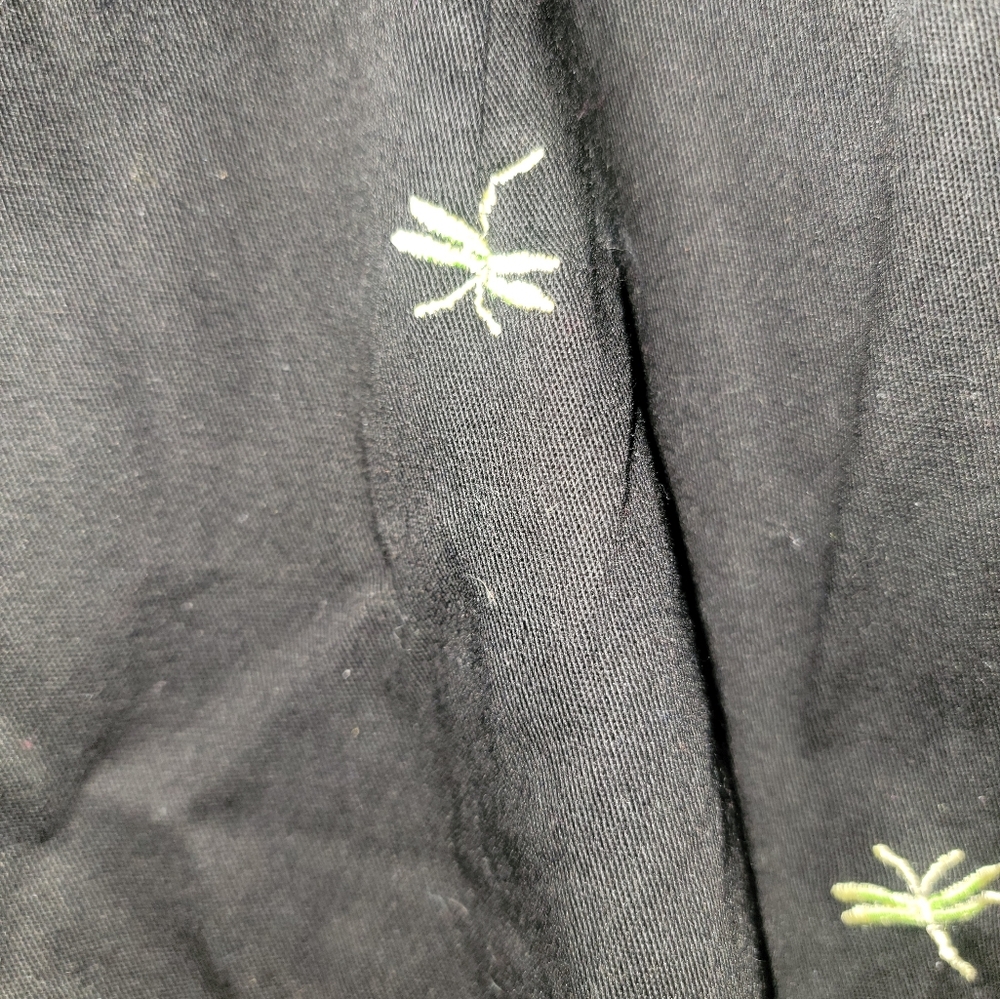 Womens Plus Sz 20W Briggs New York Longer Dragonfly Black Shorts - Picture 3 of 6